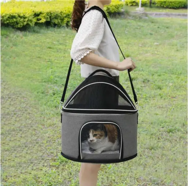 Amazon cross border travel portable detachable pet backpack new cat and dog kennel