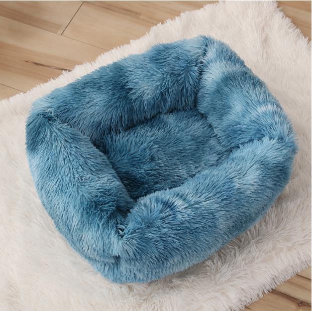 The manufacturer directly provides Plush cat's nest dog's nest autumn and winter warm square pet nest medium and small dog bed cat mat