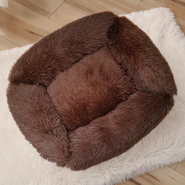 The manufacturer directly provides Plush cat's nest dog's nest autumn and winter warm square pet nest medium and small dog bed cat mat