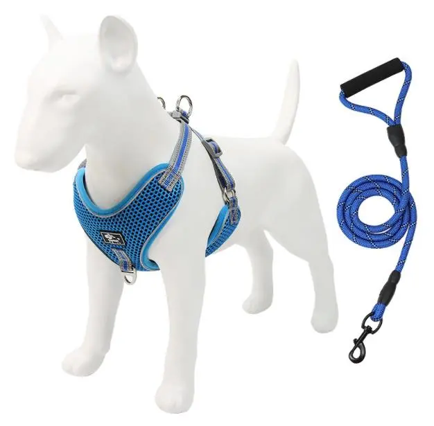 Pet traction rope new big dog chest strap reflective breathable dog rope walking rope dog supplies wholesale