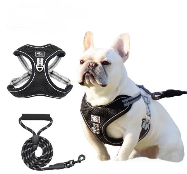 Pet traction rope new big dog chest strap reflective breathable dog rope walking rope dog supplies wholesale