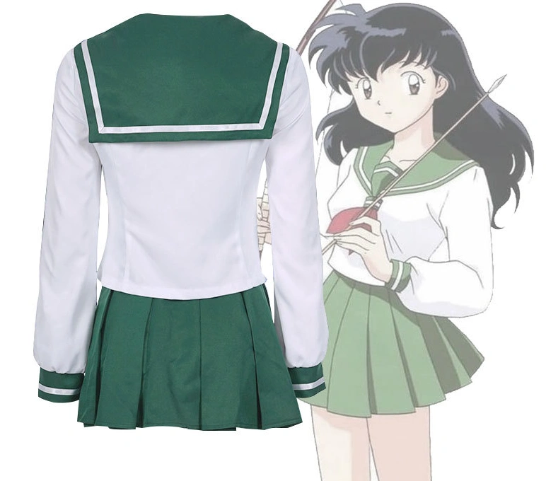 Anime Inuyasha Higurashi kagome cute costume cosplay suit lovely school student uniform