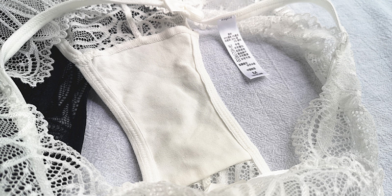 French sexy transparent seductive lace women's low waist briefs fun underwear thong