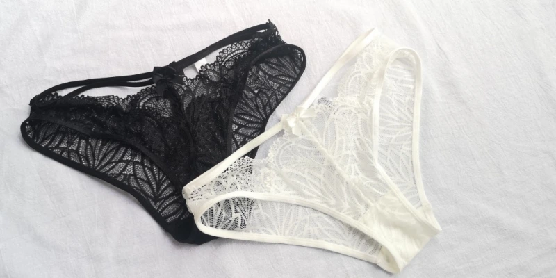 French sexy transparent seductive lace women's low waist briefs fun underwear thong