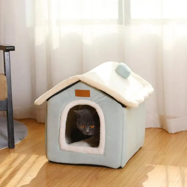 Creative pet nest removable house cat nest cat dog nest closed house pet products are available in four seasons