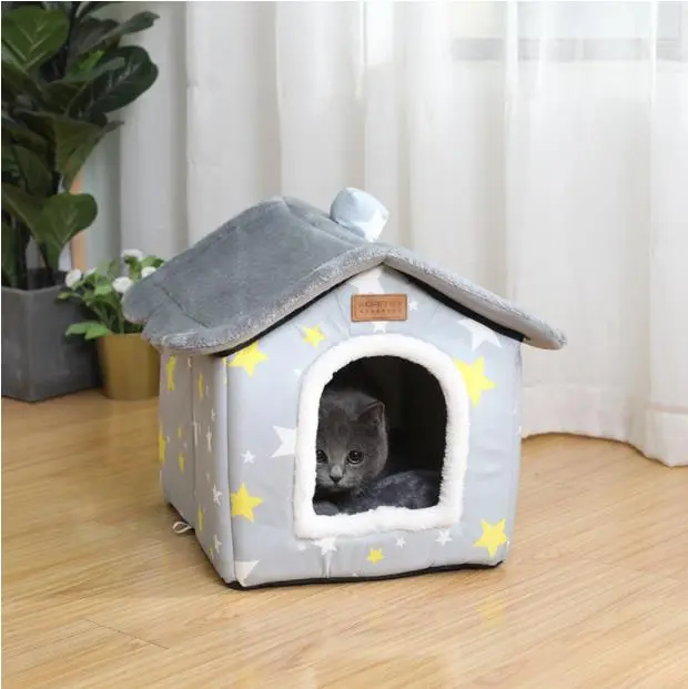 Creative pet nest removable house cat nest cat dog nest closed house pet products are available in four seasons