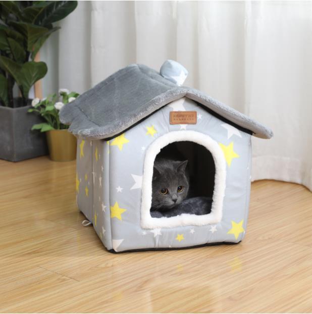 Creative pet nest removable house cat nest cat dog nest closed house pet products are available in four seasons