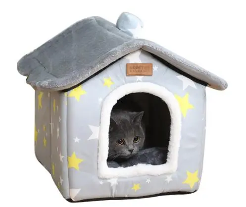 Creative pet nest removable house cat nest cat dog nest closed house pet products are available in four seasons