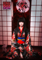 2 sets Anime Hell Girl Jigoku Shojo Enma Ai Cosplay Suit Japanese kimono costume