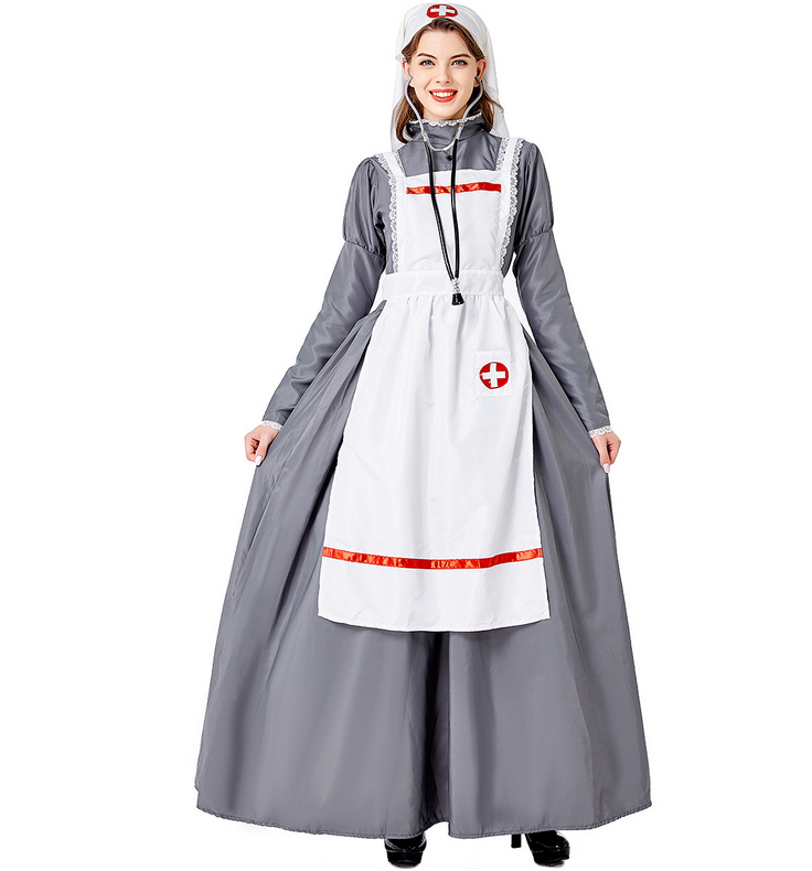 2 sets Medieval nurse uniform cosplay suit female nurse costume