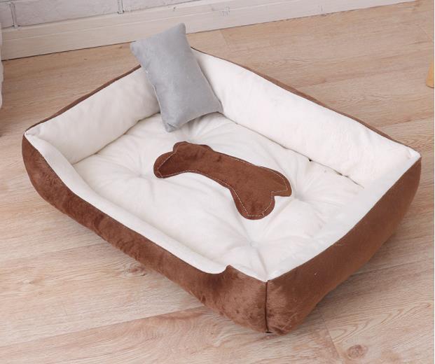 Pet dog pad dog bone nest dog paw print dog bed dog nest warm thickened pet mattress pet supplies