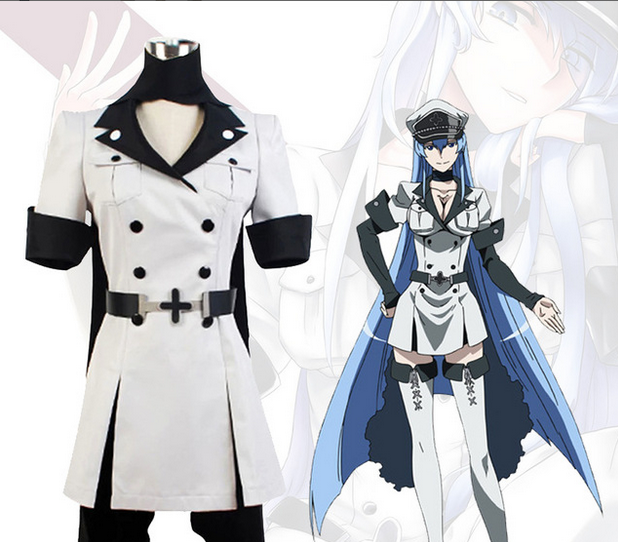 2 Sets Anime Akame ga KILL! Esdeath Sexy Cosplay Costume Suit