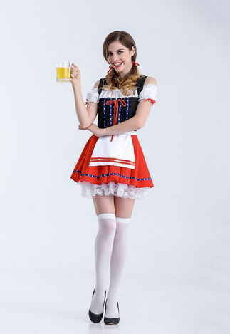 3sets Beer Girl sexy Costume bar stage costume