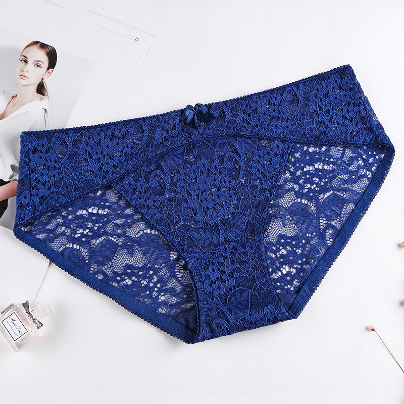 lace sexy underpants transparent low-waisted panties lace lady sexy hollow bow panties