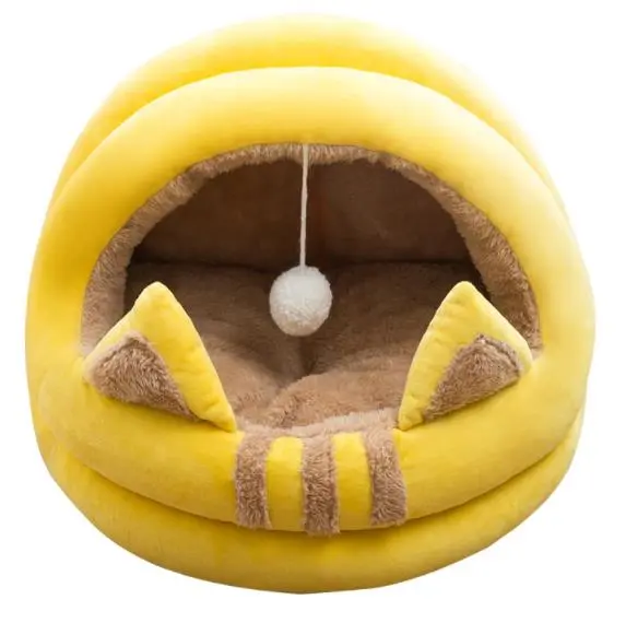 Cartoon net red cat nest issued on behalf of semi closed cat nest dog nest four seasons comfortable plush pet nest can not be disassembled