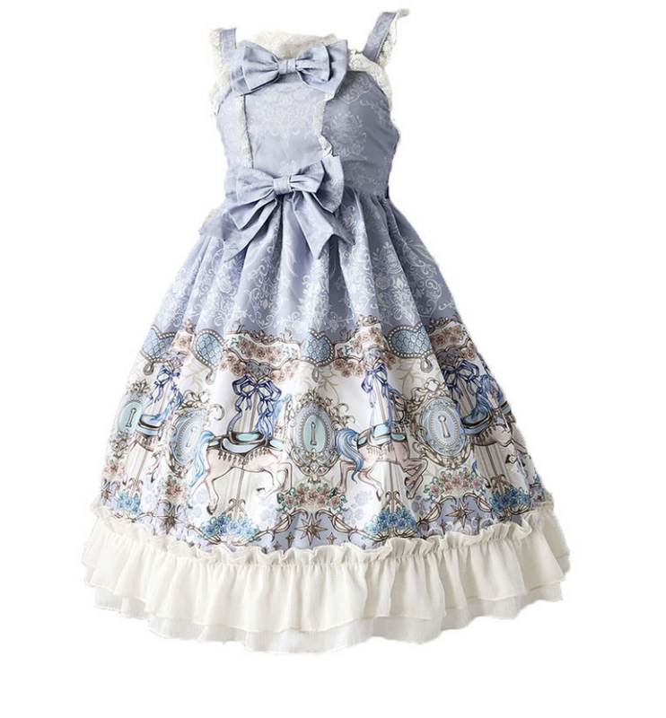 Lovely girl dress Lolita suspender puffy  cute dress