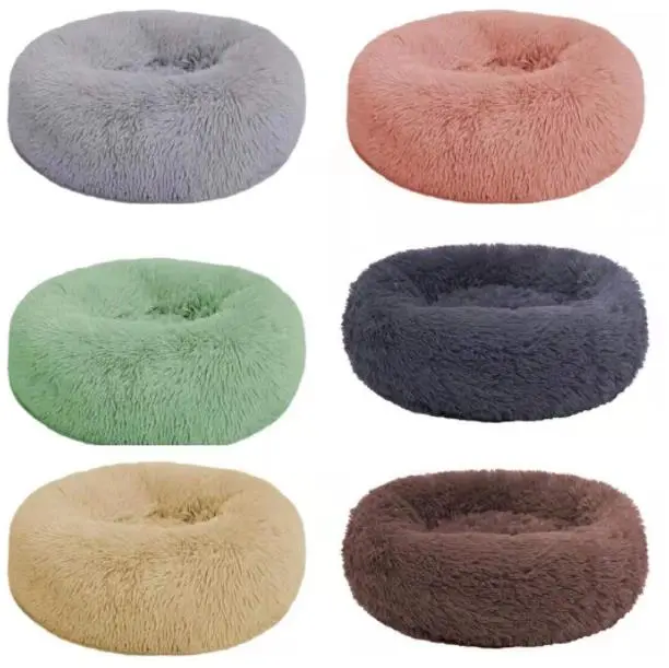 Pet nest manufacturer directly provides cat nest cushion dog nest Plush round winter warm dog bed pet bed cat nest