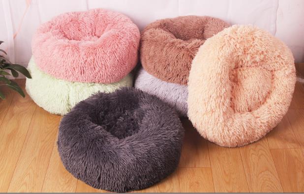 Pet nest manufacturer directly provides cat nest cushion dog nest Plush round winter warm dog bed pet bed cat nest