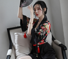Japanese Kimono Uniform Temptation Suit Sexy Underwear Lingerie Costume Set Without Fan