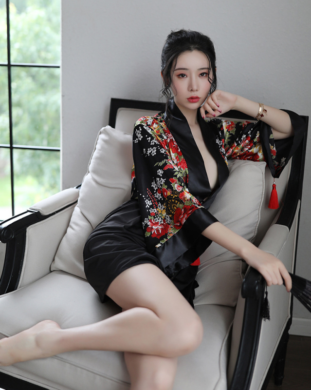 Japanese Kimono Uniform Temptation Suit Sexy Underwear Lingerie Costume Set Without Fan