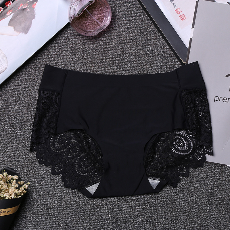 sexy anti-walking light fun iced underwear breathable unmarked lace lady triangle pants