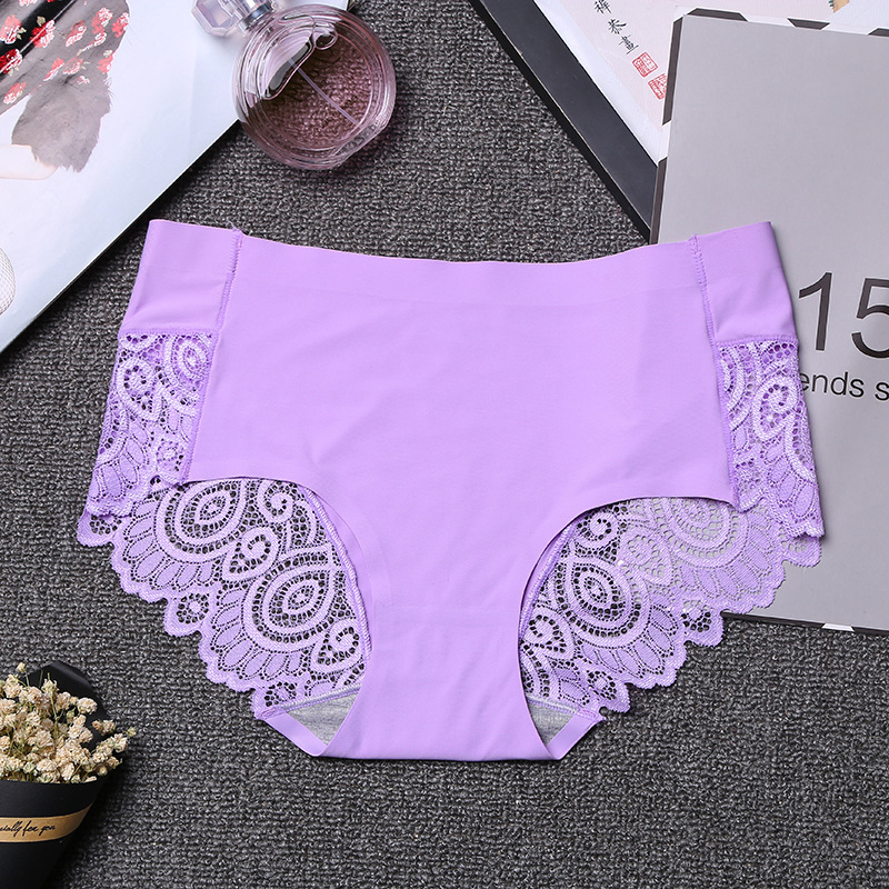sexy anti-walking light fun iced underwear breathable unmarked lace lady triangle pants