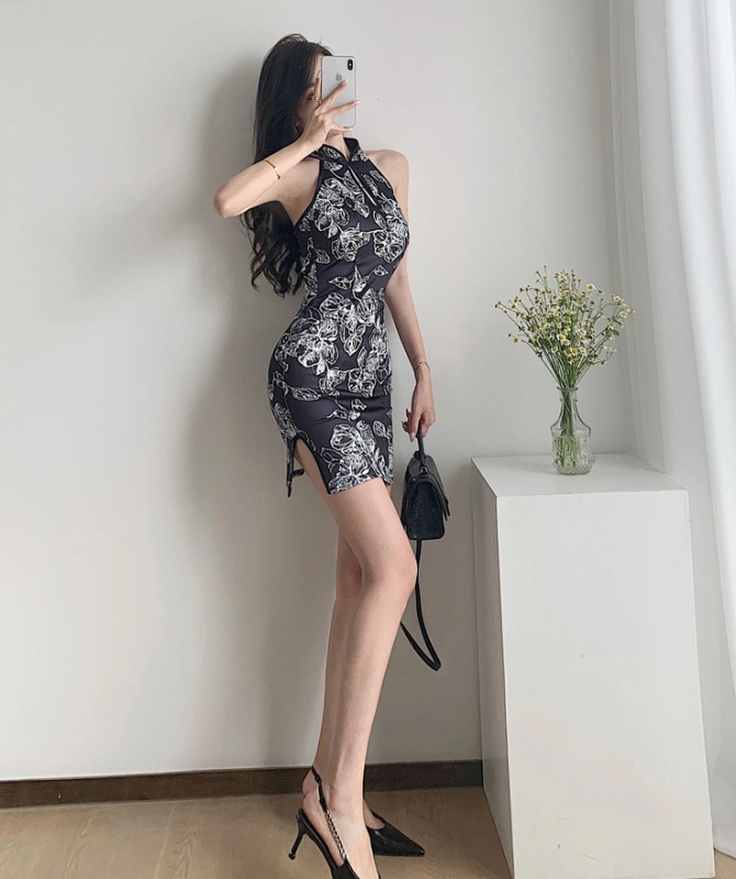 Sexy Cheongsam Dress Without Handbag