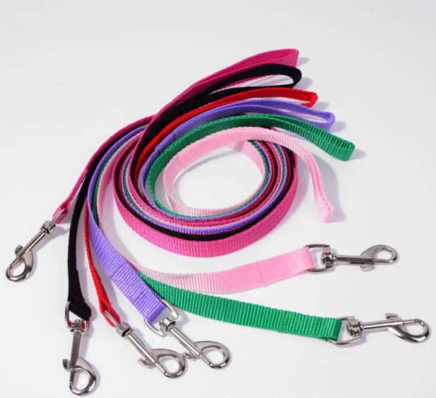 Manufacturer wholesale pet dog traction rope multicolor colorful nylon traction belt out dog traction rope