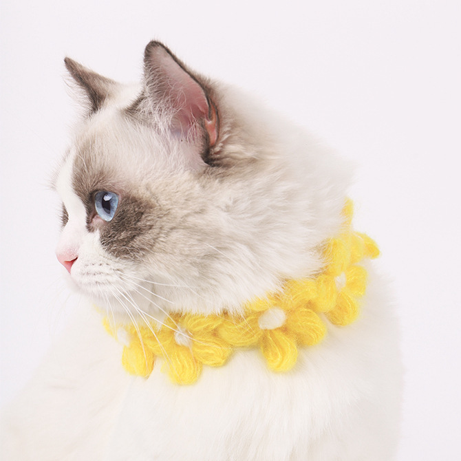 Cat bib ornament collar hand woven accessories Muppet cat kitten bow tie cute pet dog bow tie