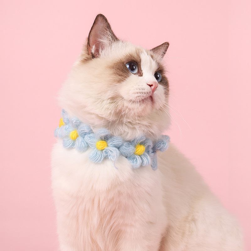 Cat bib ornament collar hand woven accessories Muppet cat kitten bow tie cute pet dog bow tie