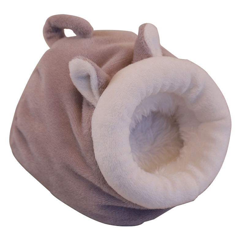 Hamster nest Winter warm hamster nest with velvet padded three line gold silk bear nest sugar bag glider nest