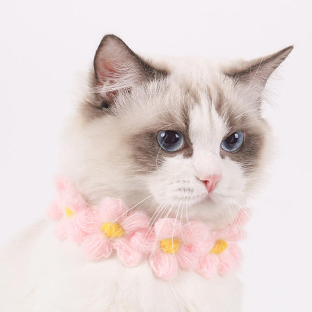 Cat bib ornament collar hand woven accessories Muppet cat kitten bow tie cute pet dog bow tie