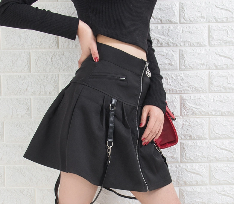 Elegant Fashion Pleated Women Skirt Without Bag