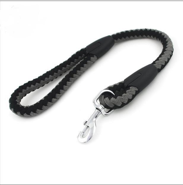 Pet traction rope big dog woven round rope short drawstring wear-resistant bite resistant rock climbing rope thickened dog rope dog chain