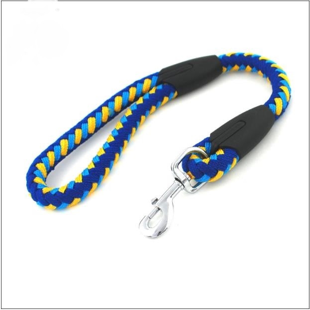 Pet traction rope big dog woven round rope short drawstring wear-resistant bite resistant rock climbing rope thickened dog rope dog chain