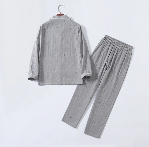 Spring And Autumn Cotton Pajamas Women's Jacquard Weave Home Wear