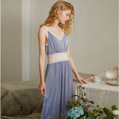 New summer suspender nightdress elastic lace lace sexy elegant palace style home clothes can be worn outside