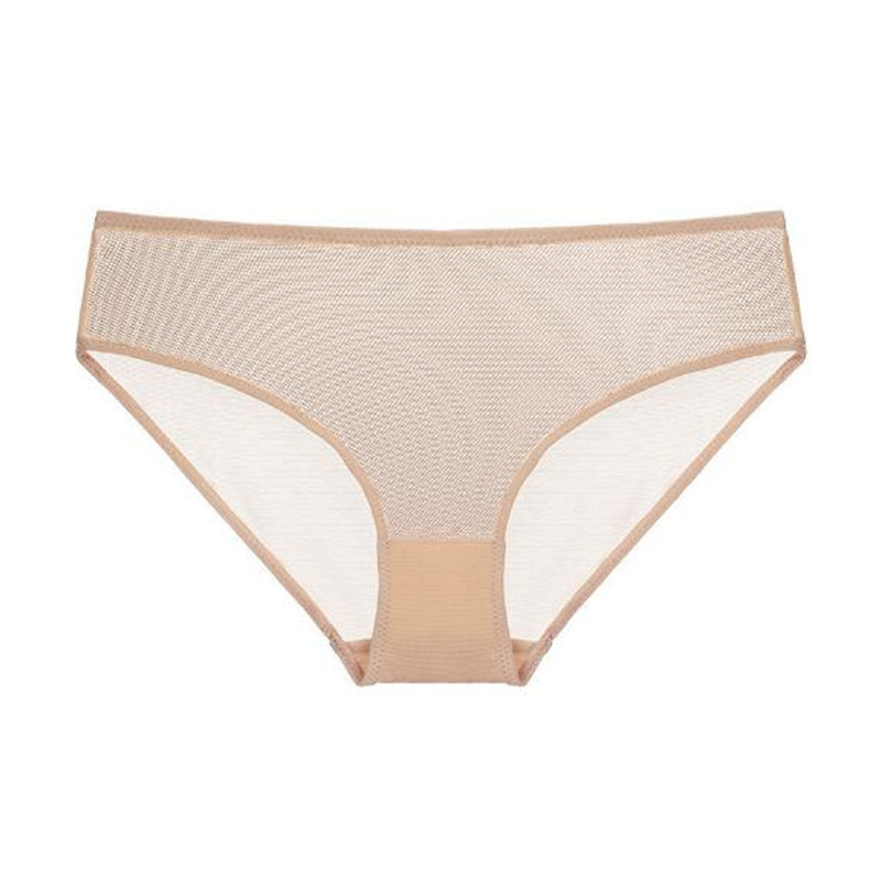 the new super sexy smooth face cutout transparent panties ladies erotic seduction low-rise simple briefs