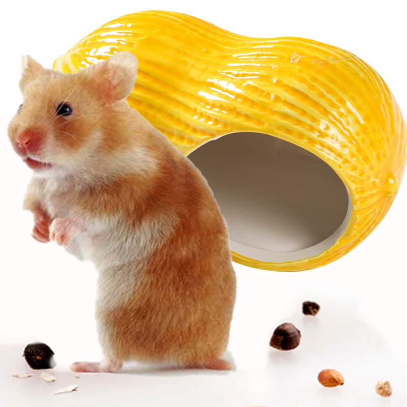 Hamster ceramic nest summer cooling air conditioning room pet escape sleep porcelain nest creative style nut hamster nest