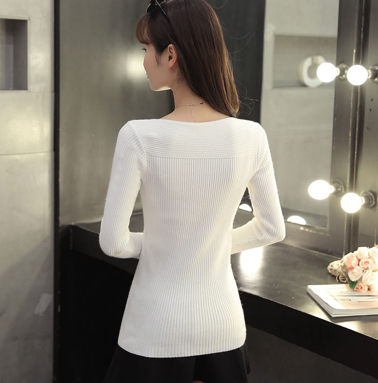 2 PCs 2022 Spring Casual Long Sleeve autumn Knitted Sweater Women Pullover Sweaters Korean Style Winter Slim White Pull Knitwear