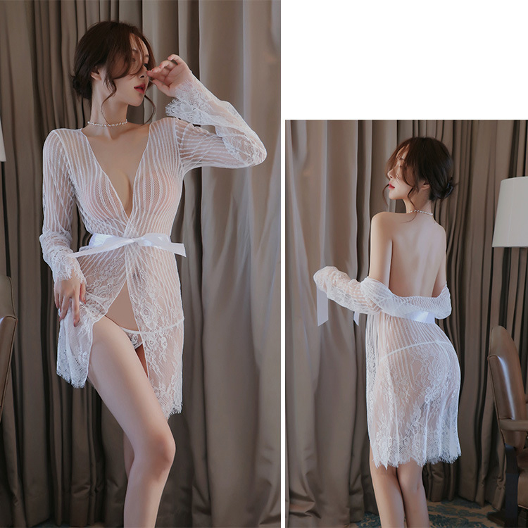 Sexy lingerie women's sexy temptation Pajama suit transparent nightdress