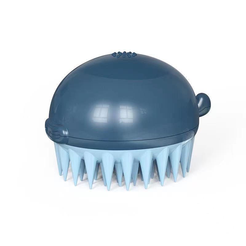 The new pet puffer bath brush can be used as a bath massage comb for cats and dogs