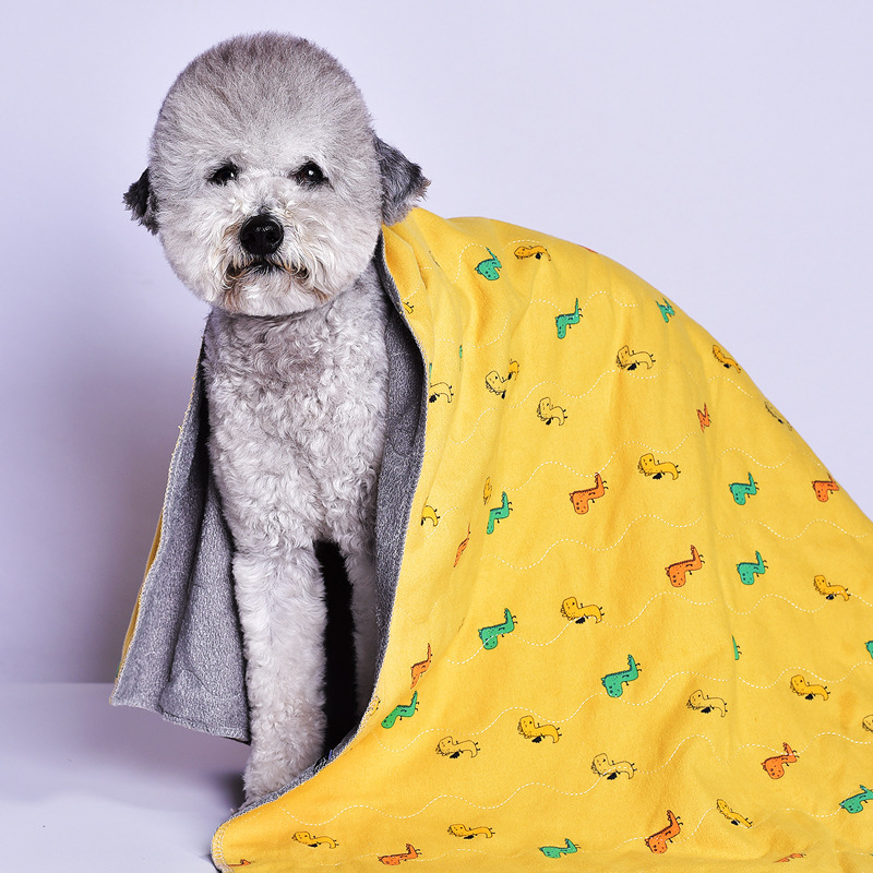 Pet blanket dog quilt air conditioning blanket Small and medium sized dog puppy cotton fleece blanket fall and winter pet supplies
