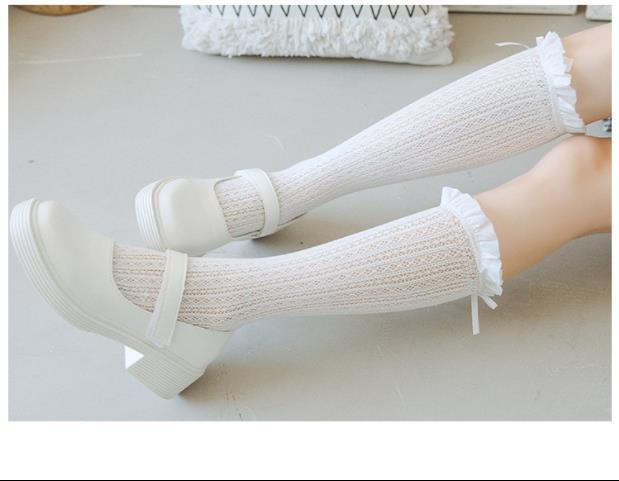 Lolita half calf socks female student Lolita sexy Lolita lace half tube socks JK fishing net socks medium tube socks