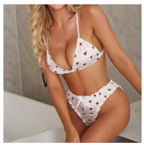 Sexy Love Heart Print Lingerie Set Underwear Women Bra Brief Set Sleepwear Pajamas Push Up Bra+high Waist Thong Panties Lenceria