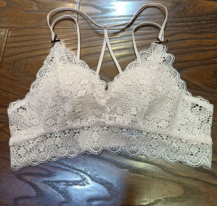 French lace thin back bra underwear women's no steel ring gathering sexy hot chest wrapping breathable and comfortable bra