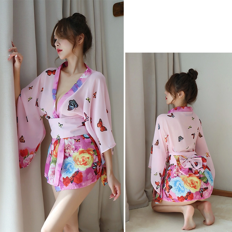 Sexy lingerie female sexy japanese kimono temptation retro sexy Pajama suit