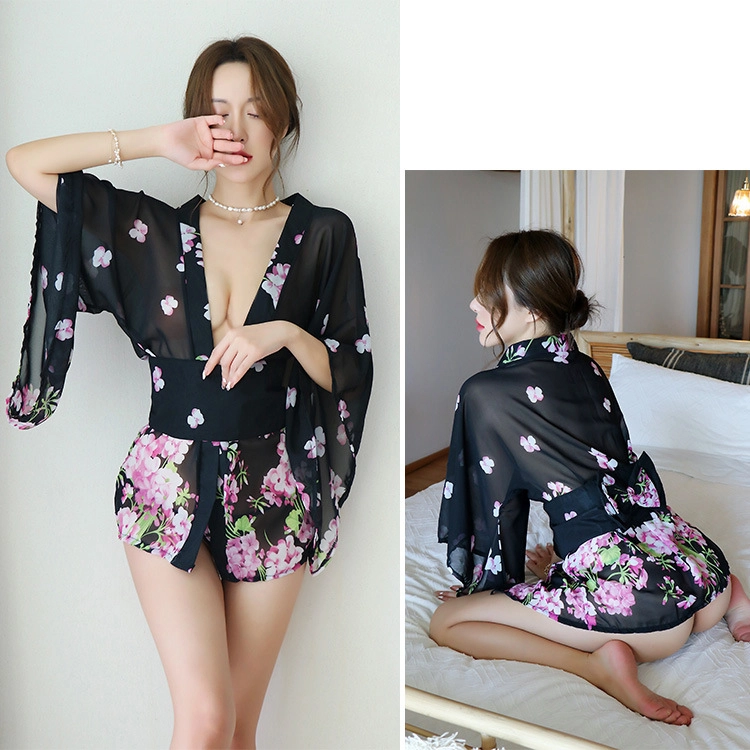 Sexy lingerie female sexy japanese kimono temptation retro sexy Pajama suit