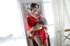 New Japanese kimono seductive sexy lingerie cute playful role play