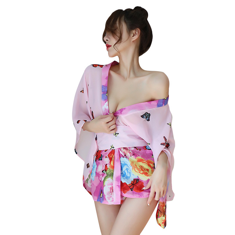 Sexy lingerie female sexy japanese kimono temptation retro sexy Pajama suit